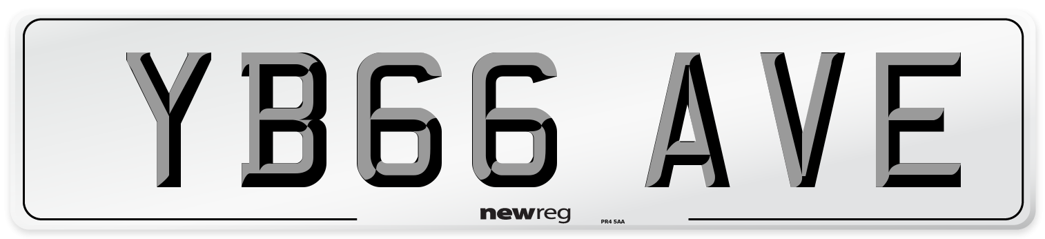YB66 AVE Number Plate from New Reg